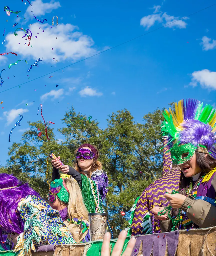 kaplan Mardi Gras float
